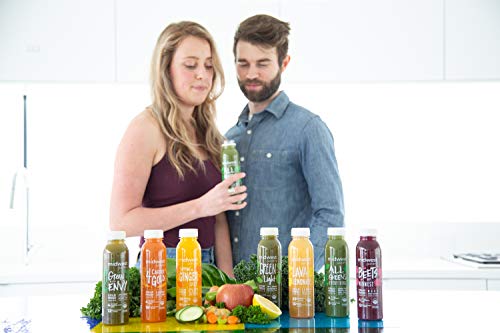 Midwest Juicery 2-Day Organic Juice Cleanse, Cold Pressed, Low Natural Sugar, 4 Servings of Vegetables and Fruit per Bottle, RAW, Nutrient Dense, 6 Flavors, Fresh Taste, Never Frozen (12 Bottles) - Thumbnail 5