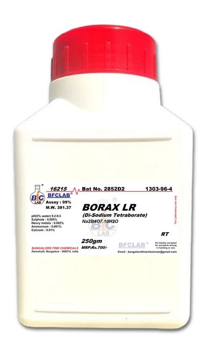 BFC BORAX LR - 250gm DI-SODIUM TETRABORATE (Na2B4O7.10H2O) CAS No.1303-96-4-image-7