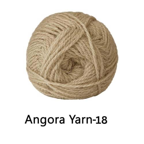 Image of VCR Soft Brown Angora Knitting Yarn, Pack of 1, 100 Grams Hank, 256 Meters Length, 80% Flurry - 20% Acrylic Polyamide Soft Ball for Crochet and Knitting, Suitable for Baby Blankets, Cushion Covers