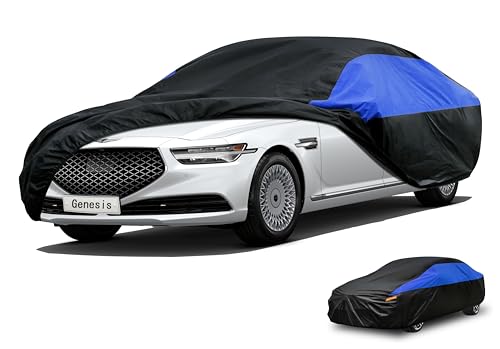 Image of GUNHYI Car Cover Custom Fit Genesis Waterproof All Weather, Lightweight Full Exterior Cover for Automobiles Outdoor Sun UV Rain Dust Snow Wind Protection.