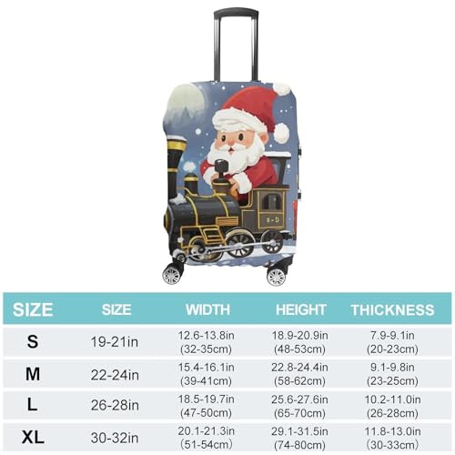 Santa's Train Luggage Cover Elastic Suitcase Protector Case Anti-Scratch Washable Baggage Covers Protector For Traveling, Aircraft Consignment L2