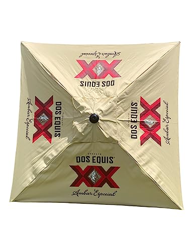 Dos Equis XX Ambar Especial Market Shade Umbrella | 7ft x 6 | Wood Pole