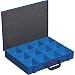 Produktbild Kleinteilekoffer, Stahlblech, EuroPlus Metall 44/12x63, blau, 12 Einsätze, dicht schließend