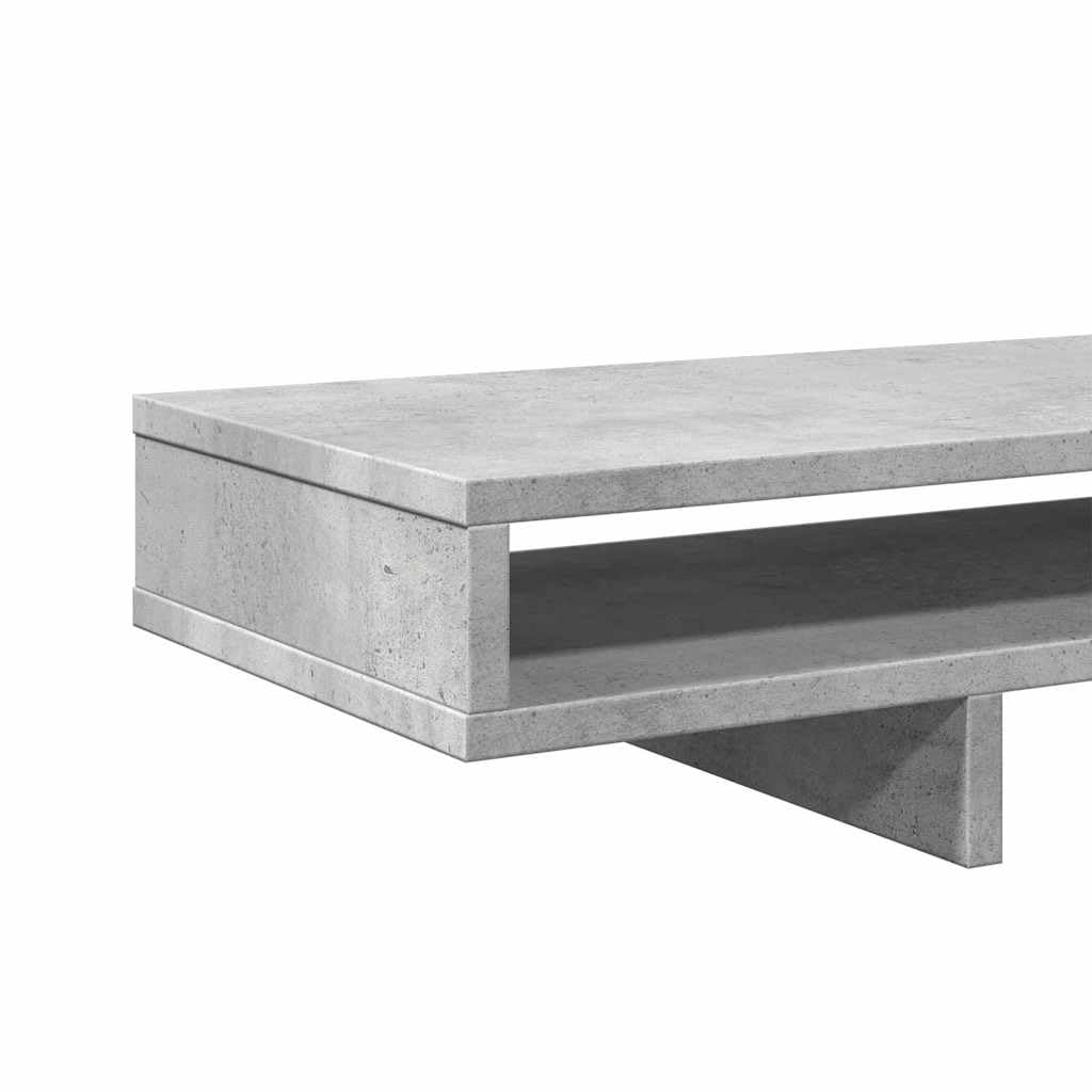 vidaXL Supporto Monitor Grigio Cemento 100x27x15cm Legno Massello Pino, Supporto per Monitor Doppio, Supporto per Monitor Regolabile, Supporto per Monitor per Computer