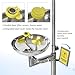AIWFL Combination Eye Wash Shower Station, 304 Stainless Steel Emergency Shower and Eye Wash Station, Eyewash with Shower for Industrial & Commercial & Lab Use, NPT Threads, with Eyewash Sign
