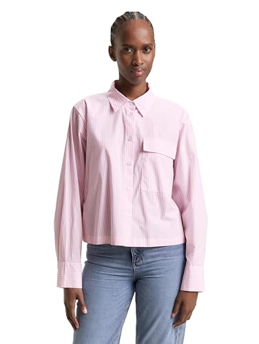 TOM TAILOR Denim Boxy Fit Hemdbluse aus Baumwolle