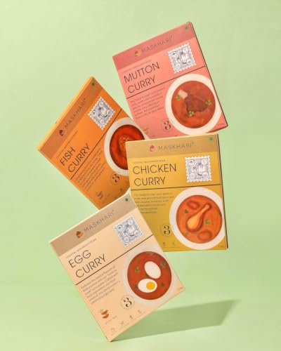 Image of Maskhari Ready to Eat Chicken Curry Pack of 5 150g Each Heat and Eat Chicken Curry Paste Maharashtrian Style Instant Indian Meal Ready to Cook Food Chicken Masala No Added Preservatives No Artificial Colors
