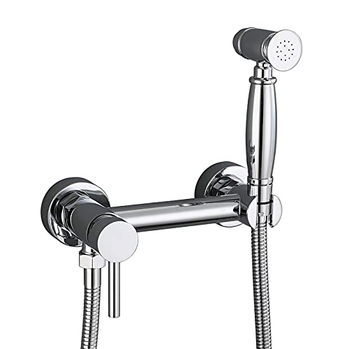 Ensemble de toilette mural avec flexible de douche en laiton - 2