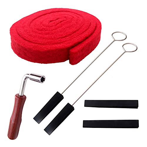 lifcasual 6pcs kit de afinação de piano Kit mudo com chave de afinação de borracha de temperamento p