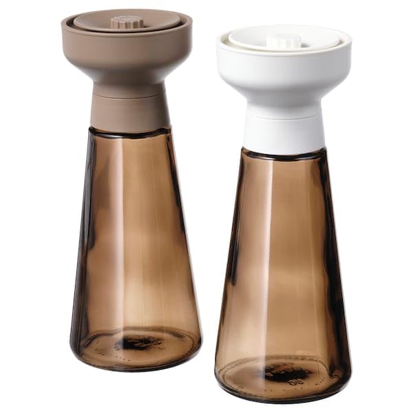 Ikeaa HALVTOM Spice Mill, Glass/Brown, 19 cm, Set of 2, 0.3 L-image-47