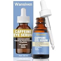Wansiven Koffein Augenserum, Anti Falten Augen serum, Augenlifting und glättende mit Hyaluronsäure Niacinamid gegen Augenringe und geschwollene, Augenpflege für Männer und Frauen, 30 ml (30 ml)