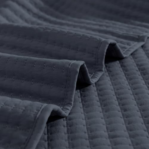 Queen Quilt-Lightweight Bedspreads Blue Grey Queen Size Quilt Bedding Set