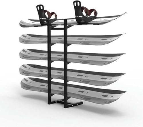 LIEOWYD Floor-Standing Snowboard Rack, Metal Snowboard Storage Rack, Sample Board Display Rack, Sports Mat Storage Rack