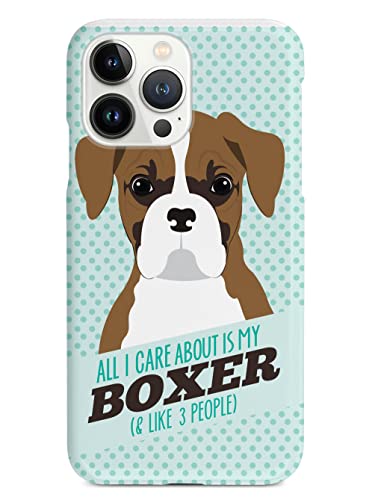 Inspired Cases - Compatible with iPhone 14 Pro Case - 3D Textured Protective Phone Case for Apple iPhone 14 Pro - All I Care About is My Boxer