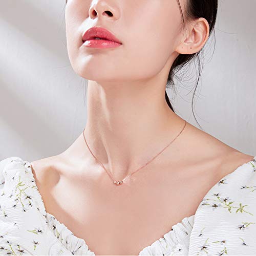 Pendentif colliers transfert perles argent sterling chaîne clavicule