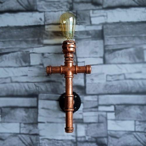 Luz de pared industrial para pasillo y restaurante con aplique retro de tubería de agua
