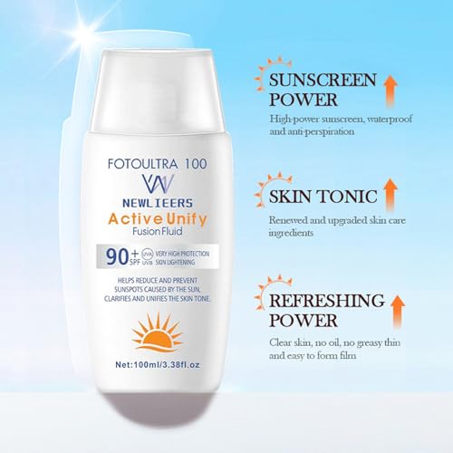 INSEEK Sunscreen SPF 90 for Face and Body, Broad Spectrum UVA UVB Sunscreen, Lightweight Non Greasy Water Resistant Daily Sun Care for Beach, Sports, Travel & Makeup