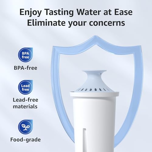 Image of Overbest Alkaline Water Filter Replacement for Brita Filter, 3 Pack
