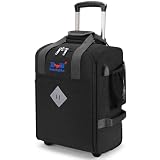 Boardingblue For JetBlue Airlines 17x13x8 Inches Rolling Personal Item Underseat Rolling Travel Bag - Suitable for Major Airlines including Spirit, Jetblue and Frontier- Duffel Bag Design (Black)
