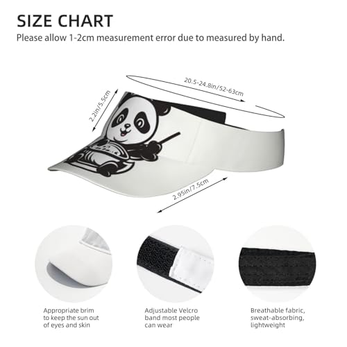 Baby Panda Eating Food Pattern Hollow top Casual hat, Suitable for Outdoor Sports Daily Fashion Accessories Black3