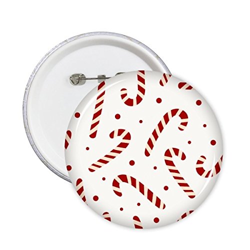 Badge à épingle Noël Blanc 5 pcs bouton rond motif fête moyen
