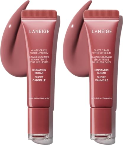 Image of Laneige Glaze Craze Tinted Lip Serum | Plumping, Nourishing Hydration with Polypeptide and Ceramides | Lip Balm for Dry & Chapped Lips |Ultra Glamorous Shiny Lips