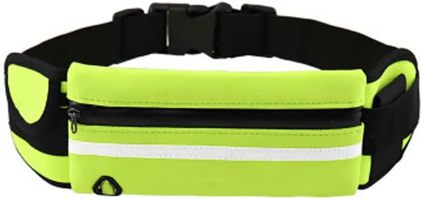 Slim Running Belt Fanny Pack,Waist Pack Bag,Reflective Runners Belt Jogging Pocket Belt for Day Gift (Color : Green, Size : 10 * 21 * 10CM)