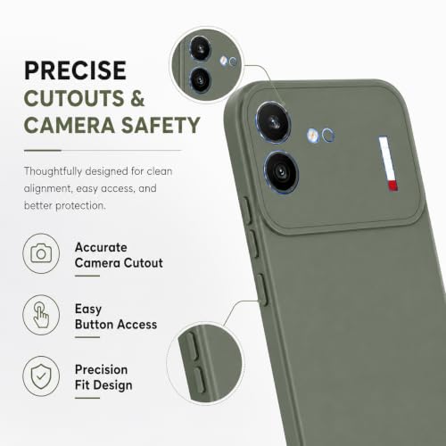 Image of FIRST MART Matte Silicone Back Cover for Nothing (4b) - Green