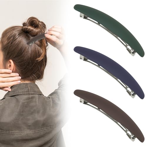 3 pezzi di fermaglio a molla ovale, fermagli per capelli alla francese, decorazioni, grandi fermagli per donne, non facilmente danneggiabili, adatti per pendolarismo o uso domestico senza scivolo clip