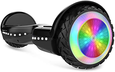 HYPER GOGO Hoverboard, Off Road All Terrain 6.5 inches Hoverboards with Bluetooth Speaker, Colorful LED Light Wheels, UL Certified Self Balancing Scooter,Black