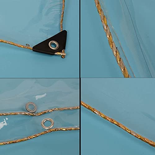 Lona resistente a la intemperie impermeable y transparente de PVC con ojales duraderos 6