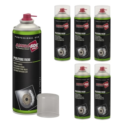 Bomboletta Pulitore per Freni Spray 500ml detergente per la pulizia e sgrassatura delle parti meccaniche durante i lavori di manutenzione e di riparazione della tua bici auto e moto, Made in Italy (5)