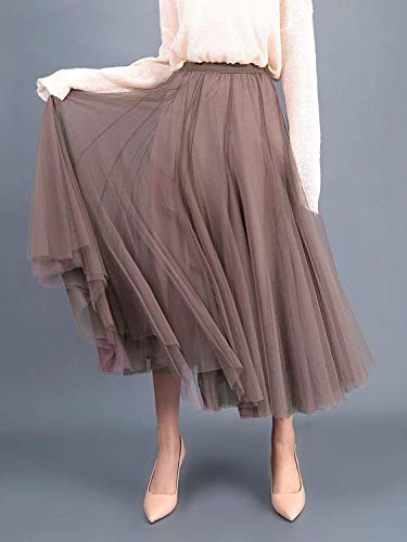 Dames lange tule rok, A-lijn tule rok, universele maat, elegante bruiloft tutu maxi-rokken - Image 4