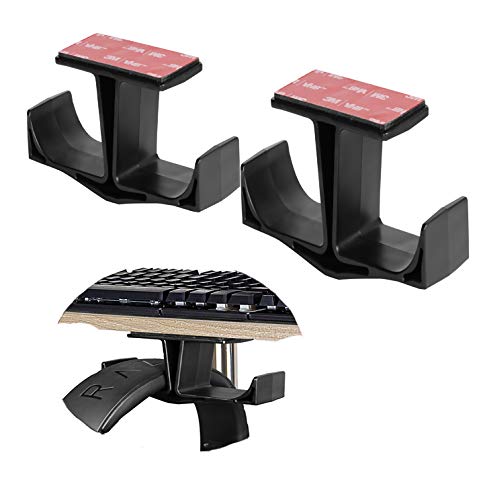 BigT Under Desk - Soporte para auriculares (2 unidades), color negro Cover