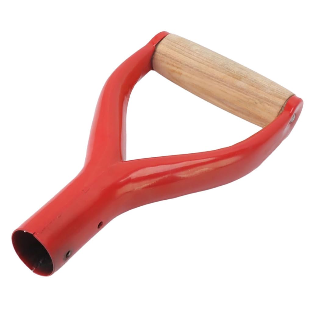 4 Piezas Pala con Mango De Madera Pala De Tierra con Fugas De Jardinería Reemplazo De Empuñadura De Pala Palas para Cavar Herramienta Llave Agarre Rojo El Plastico