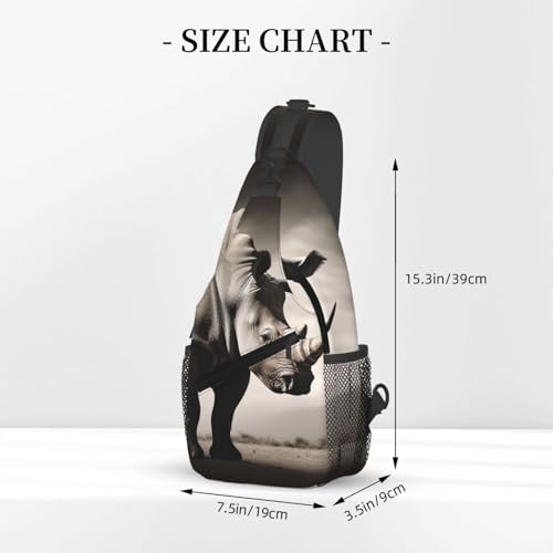 Bolso Sling unisex negro para viaje y outdoor miniatura 2