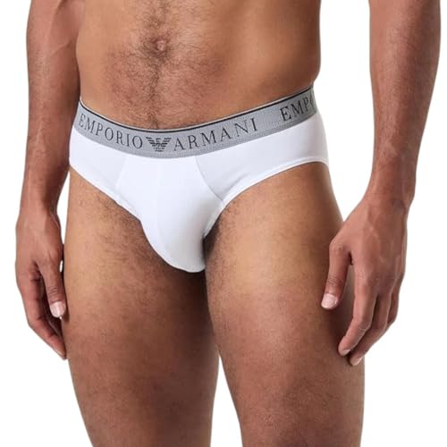 Emporio Armani Endurance 2-Pack Brief, Bragas de los Hombres, Nero/Bianco,