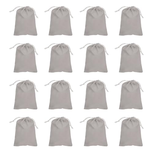 Sachets en velours avec cordon PATIKIL - 30 grands pochons gris 7x5 pouces pour bijoux et cadeaux