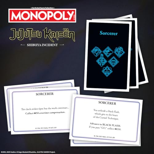 MONOPOLY Jujutsu Kaisen Edition juego de mesa miniatura 6