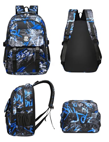 JiaYou Men High School Backpack Large Capacity Daypack Boys Middle School Laptop Bag(Green,36 Liters)3