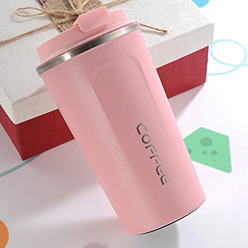 Copo Térmico Para Viagem Com Antivazamento Para Café/Chá/Cerveja 510ml (Rosa)