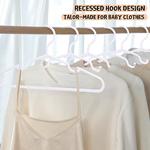 Mosearon 1SU1030-1546 Baby Hangers For Closet - 11.4 Inch 100 Pack Plastic Kids Hangers - Children Hangers & Infant Hangers & Toddler Hangers For Clothes thumb #5