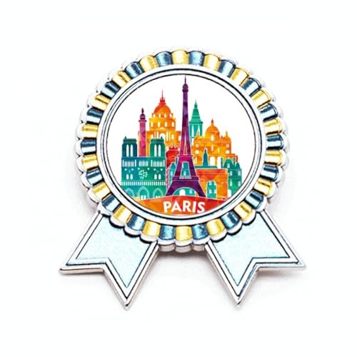Broche en forme de Tour Eiffel en métal ciselé taille M souvenir authentique de Paris France