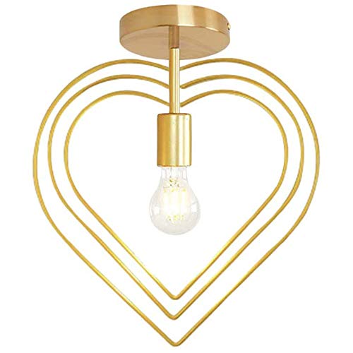 Plafonnier Rétro Industrielle en Métal,DIY Lustre Fer Doré Boules 360°Régble Lampe Suspension Luminaire, Diamètre 32cm (Ampoule Non incluse) (C)