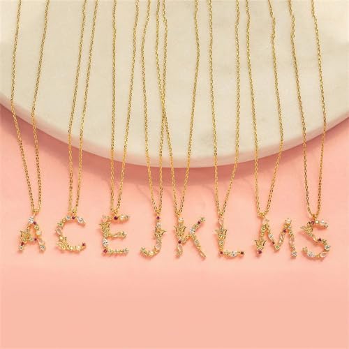 Collier initial en argent sterling 925 pendentif lettre alphabet