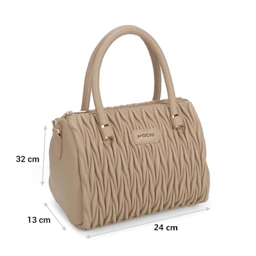 Image of Mochi Women Casual Pu Soft Body Zipper Closure Solid Sling Bag With 2 Pocket And 1 Compartments