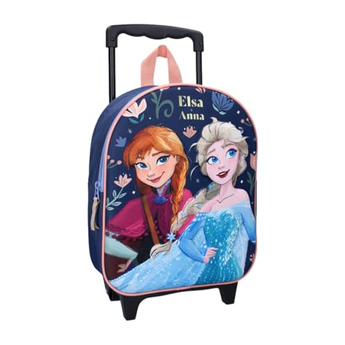 mybagstory - sac à dos à roulettes 3D La Reine Des Neiges pour fille - Enfant - Ecole - Maternelle - Garderie - Cartable Fille - Taille 32 cm - Bretelles réglables...