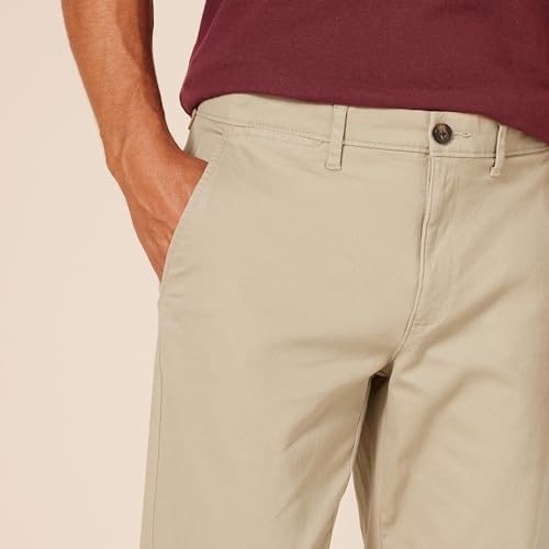 Amazon Essentials Men's Slim-Fit Casual Stretch, Khaki, 34W x 32L - 4