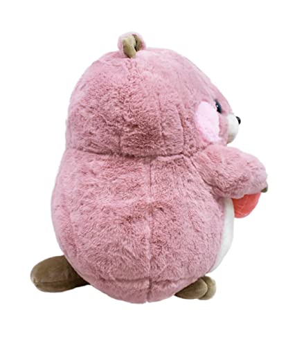 Esquilo Vinho Segurando / Comendo Morango 21cm - Fofy