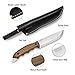 BPSKNIVES HK5 CSH - Camping Full-Tang Knife with Leather Sheath - Survival Tactical Knife - Camp Knives- Fixed-Blade Carbon Steel Knives - Scandinavian Sharpening - Utility Knife
